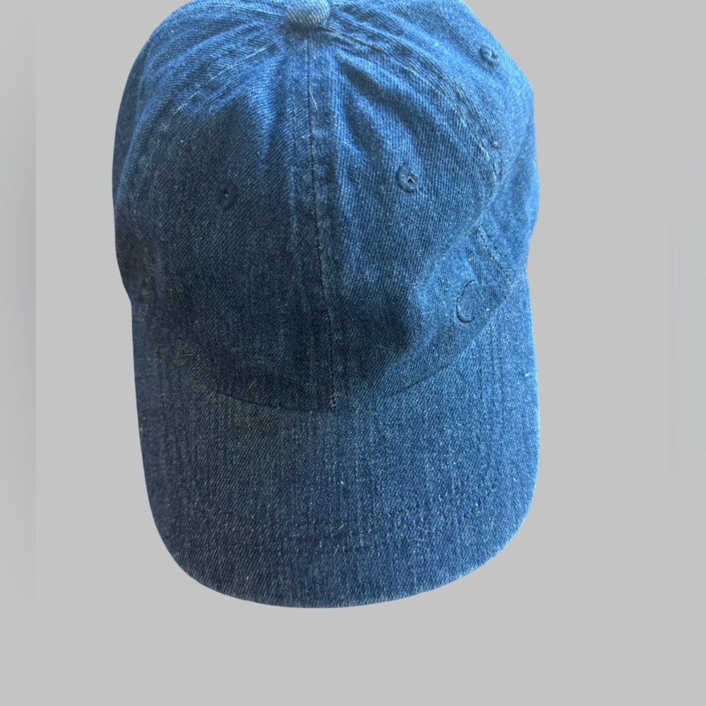Zyia Active Hat Adults OSFM Blue Denim Strapback‎ Buckle Gym Running Ball Cap